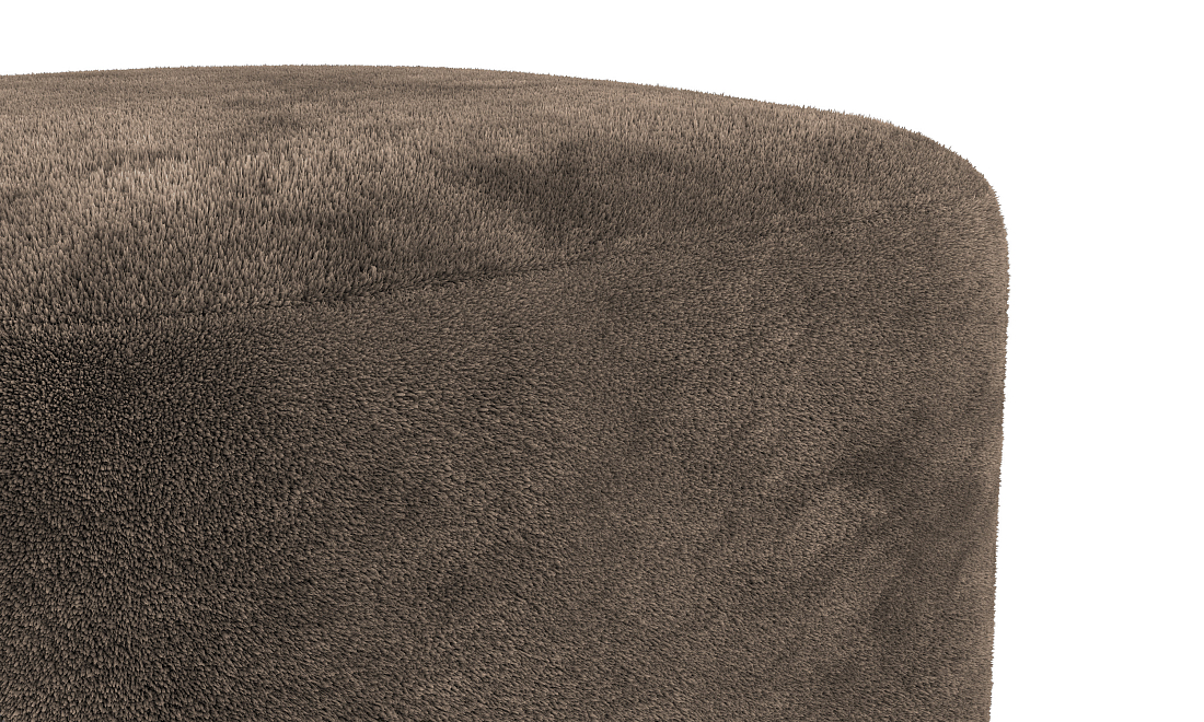 Пуф Люкс (квадратный) велюр Панда браун шоколад